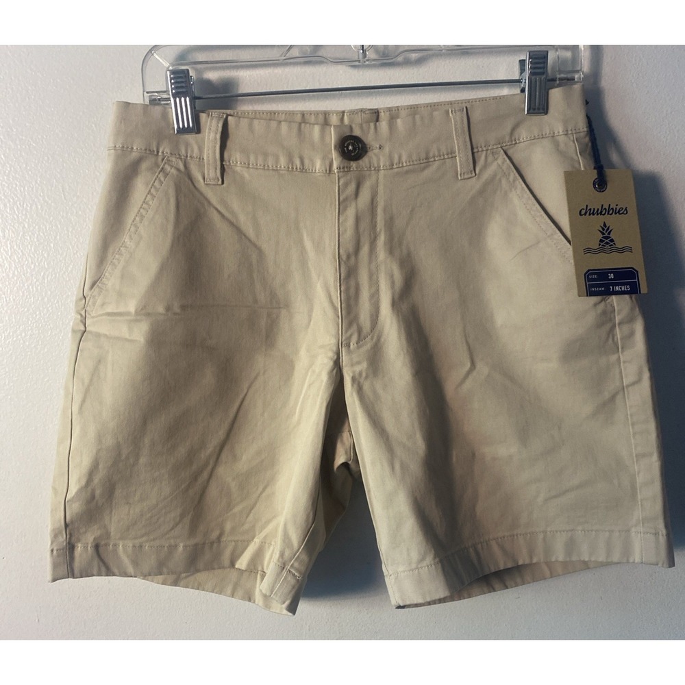 Chubbies The Khakinators 7" Originals Stretch Twill Shorts Summer Beach Sz 30